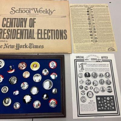 1973 POLITICAL PIN SET