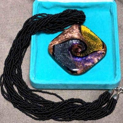 Murano glass pendant necklace