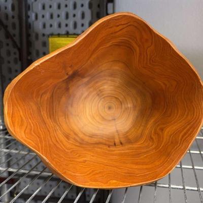 Carved wood bowl