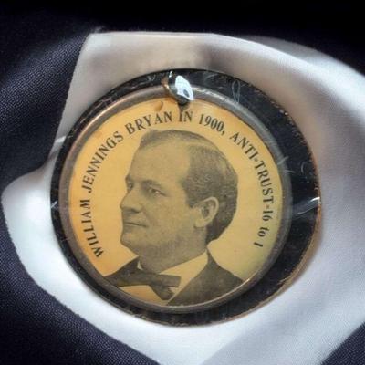 1900 16 to 1" anti trust william jennings bryan democratic pin