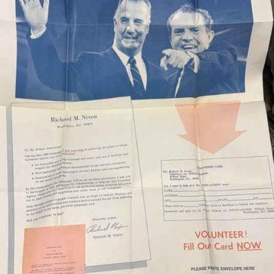 1968 i ask your help" nixon agnew campaign poster