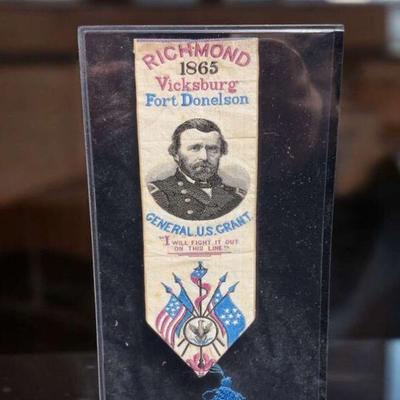 Stevensgraph ribbon glorifying ulysses s grant