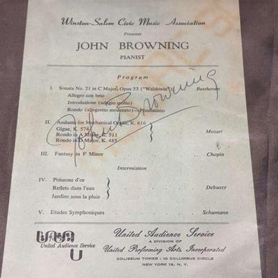 John browning autographed program