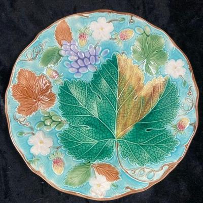Wedgewood majolica grape and strawberry plate