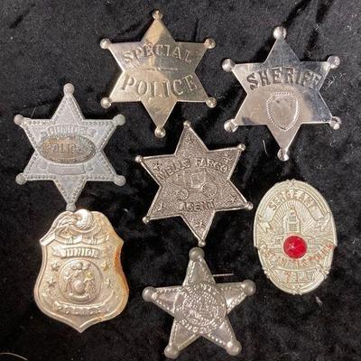 Vintage toy sheriffs badges