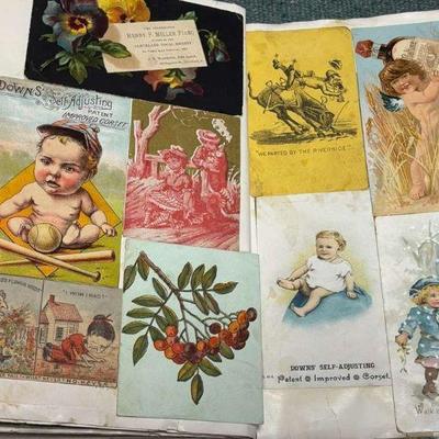 Antique victorian trading cards scrapbook