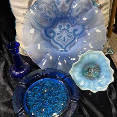 Glass northwood blenko, cut to clear & more