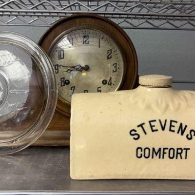New haven clock stevens bed warmer & planters glass lid