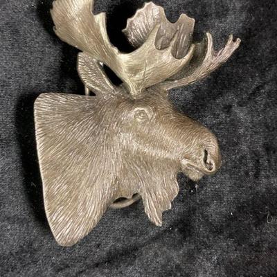 Moose belt buckle
