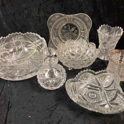 Crystal and cut glass dishes