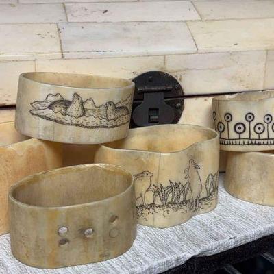 Napkin rings embellished plain