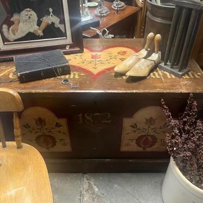 Antique 1872 Pennsylvania Dutch chest “Abraham Kaufman”