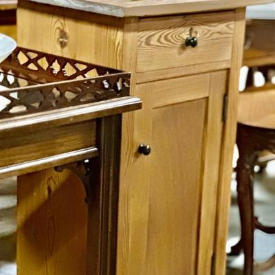 French pine nighstand