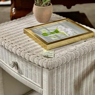 Rattan nightstand