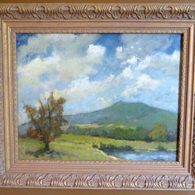 Attr. Asa Randall "Kelly Pond" Oil On Board