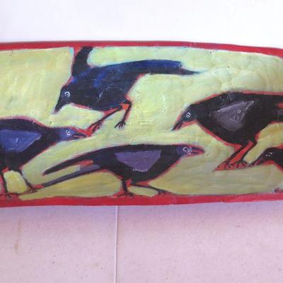Painted Magpie Dough Bowl