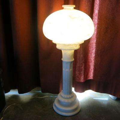 Victorian Alabaster Globe Table Lamp