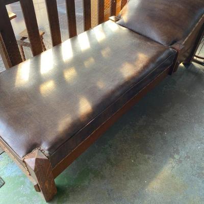 leather fainting couch
