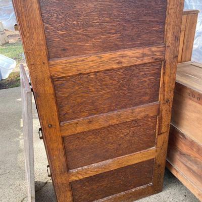 Antique oak filing cabinet