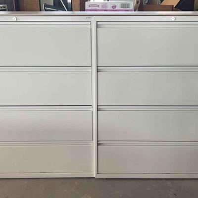 Pa130 white double file cabinets