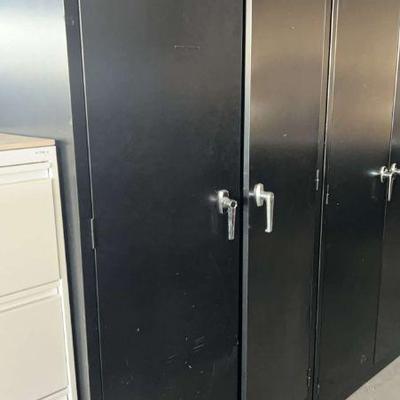 Pa131 tall black storage cabinets