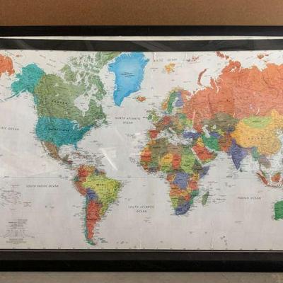 Pa133 world map in frame