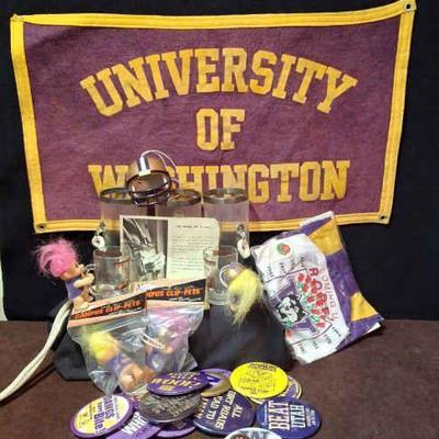U Of W. Huskies * Campus Pets * Drinking Glasses * Buttons * Windsock * Banner *
