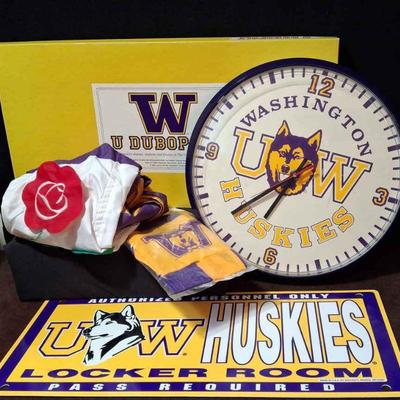 U Of W Huskies * U DUBOPOLY * Huskies Clock * Banners * Huskies Sign *
