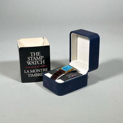 [NIB] HIRSCH STAMP WATCH | Limited Edition 1953 Polar Bear Stamp Watch part of the Canadian Wildlife Series by Hirsch with all original...