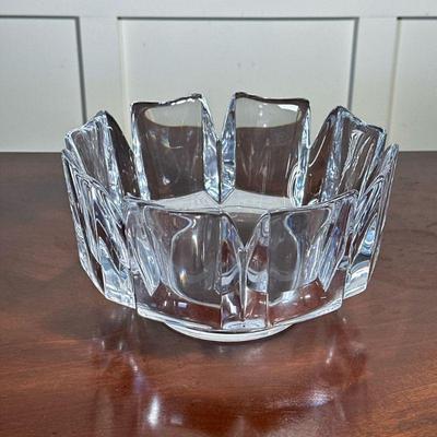 Orrefors Glass Bowl | h. 5 x dia. 9 in

