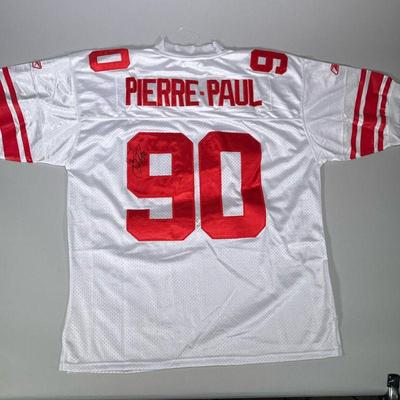 Singed Jason Pierre Paul Jersey | Signed Pierre Paul Buccaneers #90 jersey - h. 35 x w. 45 in

