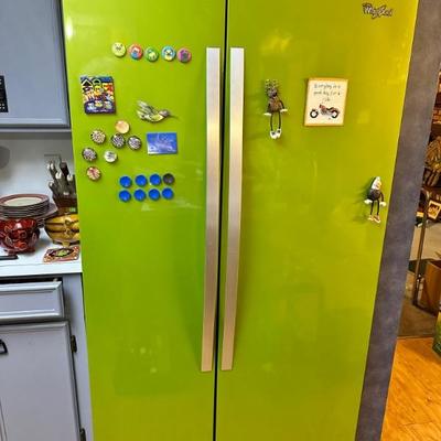 Custom painted side-by-side refrigerator