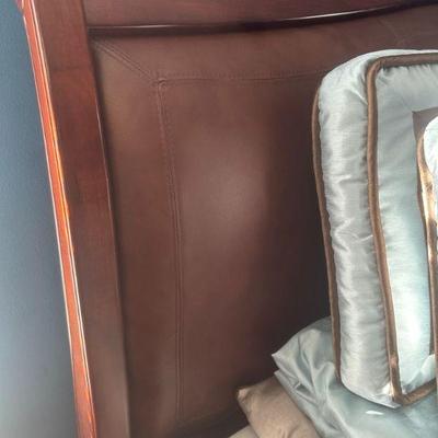 Leather on headboard