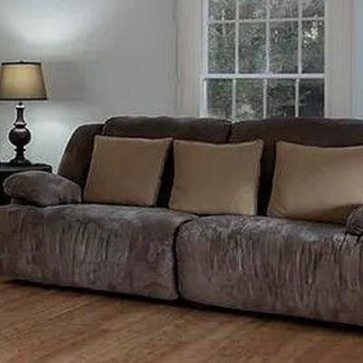 It is microfiber and cleans easily