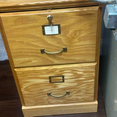 wooden 2 drawer file cabinet
