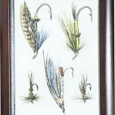 Lot 188   
Fly Fishing Lure Framed Decorator Print