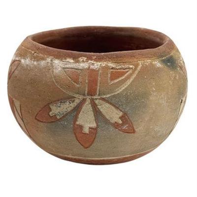 Lot 019-108   
Native American San Juan Style Red Clay Bowl Vessel