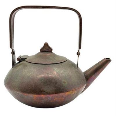 Lot 071   
Copper Tea Kettle, with Hinged Lid