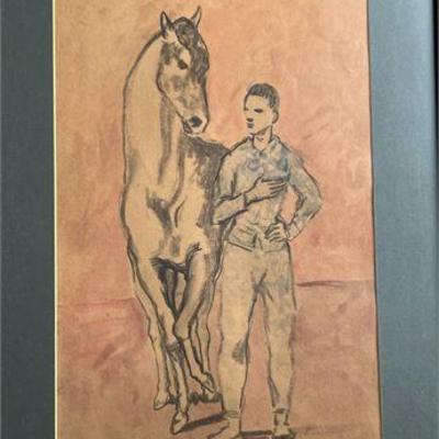 Lot 166   17 Bid(s)
Pablo Picasso's Horse With A Youth In Blue, Vintage Print