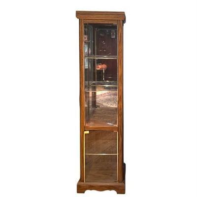 Lot 015   
Mahogany and Glass Two-Door Wooden Light-Up Curio Cabinet