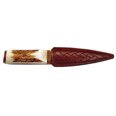Lot 024-115   
Staghorn Sgian Dubh with Walnut And Damascus Blade