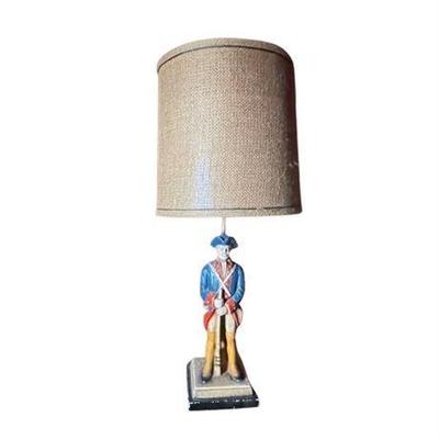 Lot 174   
1960 Quartite Creative Corp. Revolutionary War Soldier Chalkware Lamp