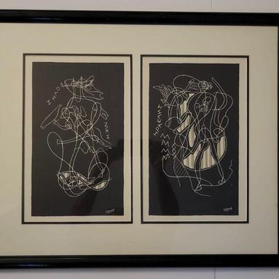 A Pair Original Lithographs Mythologic Subjects  By G. Braque