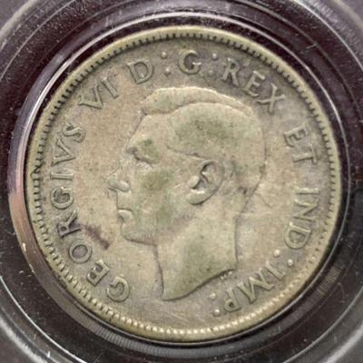 1943 canadian 25c coin ungraded