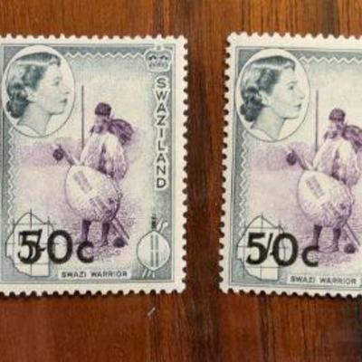 Swaziland surcharge stamps 2