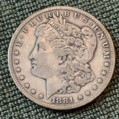1881 s morgan silver dollar