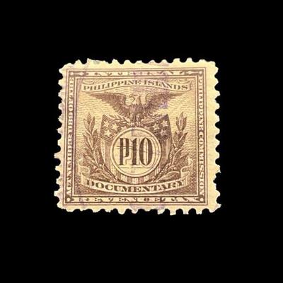 Philippines documentary revenue 10 pesos stamp