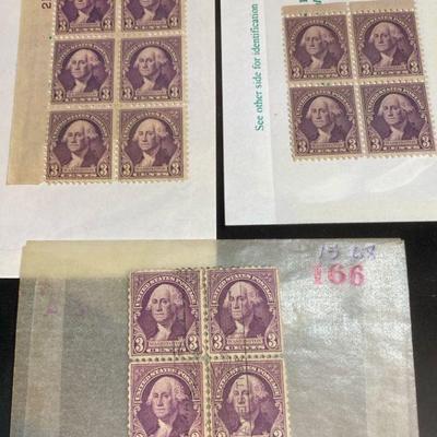 Uncancelled used us 3c george washington stamps