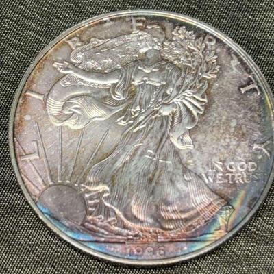 1996 us dollar 1 ounce silver eagle