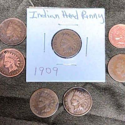 Indian head pennies late 1800s to early 1900s